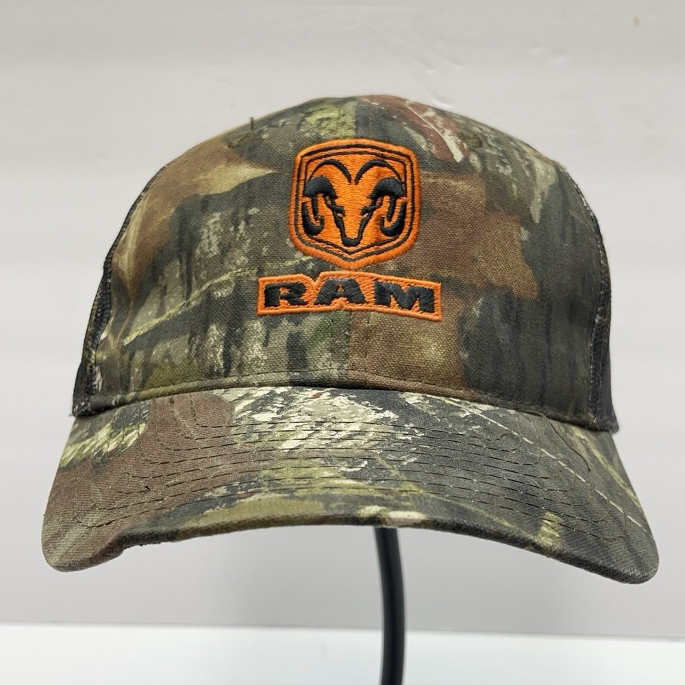 RAM Camo Trucker Hat Dodge Ram Logo Camouflage Mesh Cap Adjustable